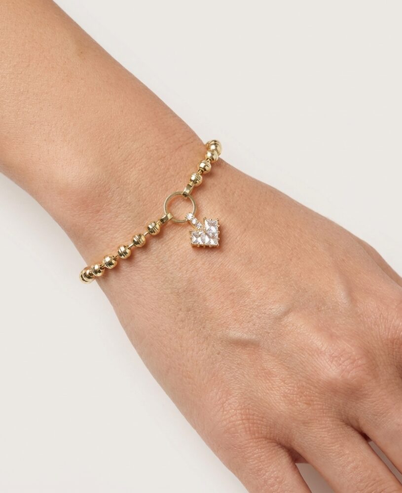 SooLoves Altın Kaplama Spring Taşlı Bileklik